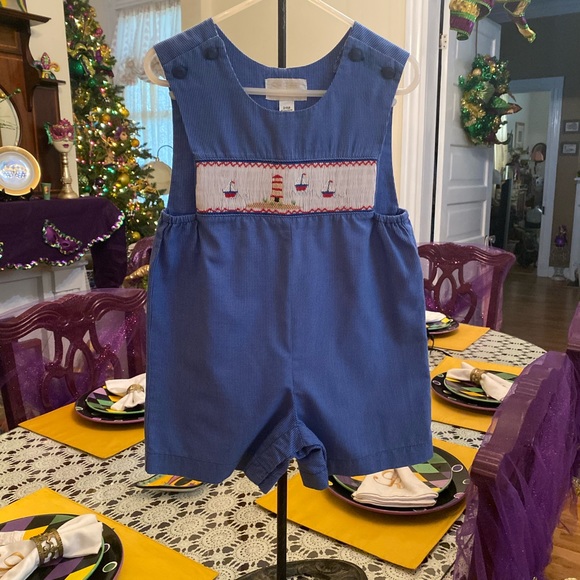 Sir John By Rosalina Smocked Infant Boys Jon Jon size 24 months - Picture 1 of 16